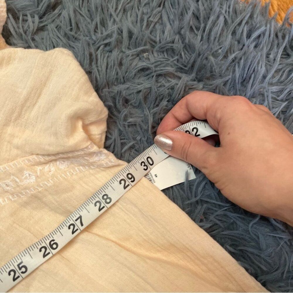 Old Navy Gauze Cotton Cream Peach Blouse Size 4X NWT - Picture 5 of 6